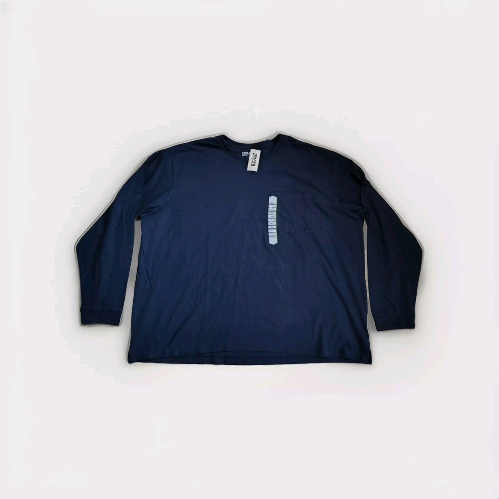 Duluth Mens Longtail T Shirt Solid‎ Blue Long Sleeve Relaxed Fit Cotton 3XL New